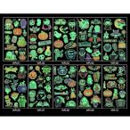  Halloween ночь свет флуоресценция тату-наклейка 10 шт. комплект 4 вид стикер корпус лицо маскарадный костюм (WR серия ряд, 6.8cmx12cm)