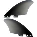 【互換品】 対応 サーフボード用 ツインフィン K2 TWIN KEEL グラスファイバー ショートボード ミッドレングス 汎用 (ブラック)