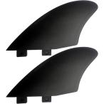 キールフィン ツインフィン サーフィン 用 小さめ K2 TWIN KEEL グラスファイバー 2枚 セット (ブラック