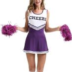 morytrade Cheer девушка костюмированная игра майка One-piece бонбон имеется ( лиловый, 2XL)