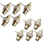 [ сменный товар ]RCA Jack булавка терминал позолоченный женский коннектор собственное производство аудио ламповый усилитель стерео звуковой сигнал (10 шт. комплект )