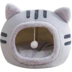  кошка house bed для домашних животных спальный мешок купол type домик для кошек маленький размер собака кошка для собака кошка двоякое применение теплый нежный теплоизоляция защищающий от холода ( серый, L)