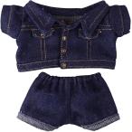  электрический цирк .. одежда 15cm симпатичный Denim выставить надеты . изменение мягкая игрушка ... товары ....s ( темно-синий )