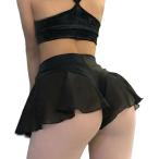  Leotard over юбка шифон шорты в одном корпусе flair накладывающийся надеть обувь MDM ( черный, M)