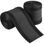 カーペット用ケーブルカバー テープ方式 ナイロン製 幅10cm x 長さ1m 再利用可能 フロアコードプロテクター (ブラック)