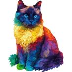  составная картинка Рождество из дерева уникальность . вид взрослый предназначенный мозаика трудный модный интерьер подарок ( кошка, 20 цельный )