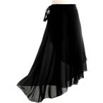  балет наматывать юбка длинный взрослый шифон Dance elegant свободный размер ( черный, Free Size)
