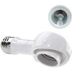 LED電球専用 可変式ソケット E26＞E26 15°首振り 320°回転 普通灯座対応 屋内用 (ホワイト 1個)