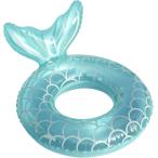  надувной круг детский человек рыба русалка Kids float симпатичный .. соус есть мужчина девочка двоякое применение (100 размер голубой )