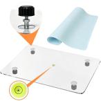レジン用バランステーブル 水平器付き 水平調整可能 レベリング作業台 アクリル製 UVレジン エポキシ樹脂 アートベインティング