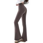  flare pants женский широкий леггинсы тонкий йога прекрасный ножек прекрасный . высокий талия стрейч одноцветный фитнес ( мокка серый, L)