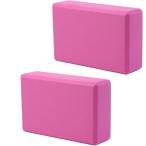 ヨガ ブロック 2個セット ストレッチブロック トレーニング 水洗い可 ピラティス フィットネス ヨガポーズ 軽量 撥水 (ピンク)