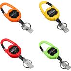  эластичный тип катушка брелок для ключа 4 шт. комплект 80cm усиленный тросик specification падение предотвращение проект место хранения возможность ( красочный, маленький размер (Compact))