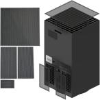 Xbox Series 用 防塵フィルターカバー メッシュ吸気口カバー PVC製 ほこり侵入対策 両面テープ固定 取付簡単 (黒)