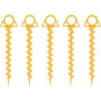  винт колок уличный . пластик песок . палатка 5 шт. комплект ( желтый )