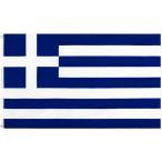 世界国旗 90x150cm ハトメ式 応援グッズ フラッグ (ギリシャ,  縦90cmx横150cm)