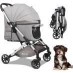  домашнее животное Cart собака Buggy 4 колесо маленький размер собака средний собака много голова домашнее животное передвижная корзинка одним движением складной независимый тип в одном корпусе легкий MDM ( серый, средний )