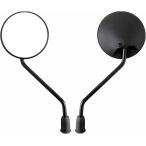 ミラー 原付バイク ネイキッド カフェレーサー 8mm 正ネジ 丸型 ラウンド型 オートバイ バックミラー 左右セット