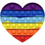 プッシュポップバブル スクイーズ玩具 おもちゃ ゲームボード プレゼント (ハート)