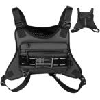  бег грудь сумка мужской женский большая вместимость легкий водонепроницаемый тряска нет ходить на работу альпинизм путешествие Survival игра MDM( черный, большой )