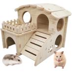 [ сменный товар ] хомяк дом игрушка гнездо коробка маленький магазин 2 этаж house движение нехватка. аннулирование . подножка из дерева шт. Momo ngasima белка teg-( дерево )