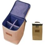 cb缶 ケース 収納 バッグ ガスボンベ ガス缶 カセットコンロ 防災対策 持ち運び安全 キャンプ用小物入れ(カーキ,  4本収納)