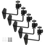 ウォールマウント 5個セット 防犯カメラスタンド 1/4インチネジ 360°調整可能 屋内/屋外対応 防犯・狩猟カメラ用(ブラック)