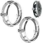 [ сменный товар ] старт носорог Дубай k мотоцикл передняя фара держатель круглый передняя фара установка для замены сплав универсальный ( серебряный серебряный 2 шт )