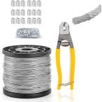 ドウシュウ 同舟 被覆ワイヤー 長さ100M ビニール被覆 ステンレスワイヤー 物干しロープ wire rope 7x7構造 SUS304