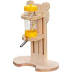 TikTrunk хомяк поилка из дерева подставка высота настройка 80ml соответствует мелкие животные для вода бутылка симпатичный ( желтый, 80ml)