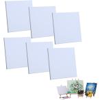  парусина can панель для ванны Mini парусина canvas квадратный хлопок канцелярская кнопка материалы для рисования картина ( белый 6 листов, 30cmx30cm)