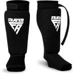 Frater щиток щитки нога защита кикбоксинг голень данный . протектор ударная абсорбция боевые искусства каратэ MDM( черный, S)