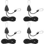  трос храповик палатка фиксация для kalabina имеется 4 шт. комплект уличный кемпинг строение для ( черный, длина примерно 4 метров )