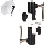  umbrella держатель камера плоский отражатель flash держатель подставка установка свет подставка Studio фотосъемка изменение винт двойной ..( черный )