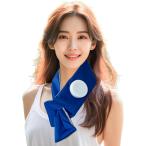 ショッピングクールネック 首用アイスバッグ 氷嚢 暑さ対策 クールネック 大人・子ども兼用 接触冷感 氷のう バッテリー不要 熱中症対策 (ブルー)