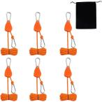  семья кемпинг оптимальный трос храповик 4 шт. комплект место хранения сумка имеется подъёмный блок тип палатка трос брезент трос свободный металлические принадлежности ( orange, 6 шт. входит .)