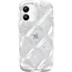  стеганое полотно смартфон кейс симпатичный Kirakira Корея модный iPhone ( прозрачный, iPhone17)