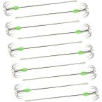 イカヤック 針 釣り 仕掛け アオリ ヤエン イカジクカンナ 夜光玉 エギ 15cm 6g(シルバー,  15cm，17cm)