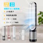 扇風機 羽なし DCモーター 空気清浄機 業務用 首かけ タワーファン 無羽根 空気浄化 42インチ たちしファン 左右首振 省エネ 風量8段階 自動首振り リモコン付き