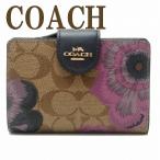 コーチ COACH 財布 レディース 二つ折り財布 花柄 フローラル シグネチャー C3452IMROJ