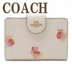 コーチ COACH 財布 レディース 二つ折り財布 レザー フローラル 花柄 ピンク C6439IMCAH