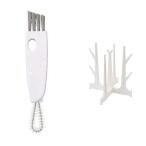 セット買い マーナ 水筒すき間洗いブラシ ホワイト K683W ＋ マーナ(MARNA) ボトル水切りスタンド ホワイ