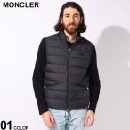 MONCLER (モンクレール) 撥水 レザーロゴパッチ フルジップ ライトダウン ベスト LECHTAL4 MCLECHTAL4