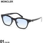 MONCLER (モンクレール) ブラック×ホワイトテンプル ウェリントン ロゴ ブルーレンズ サングラス MC5185D001