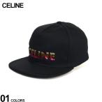 セリーヌ CELINE キャップ 帽子 スパンコール ロゴ メンズ ブランド メンズ ベースボールキャップ コットン レディース CEL2AUW9641M 2024_vt