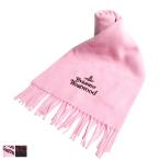 ヴィヴィアン・ウエストウッド Vivienne Westwood ウール100％ ロゴ刺繍 フリンジ マフラー VWW81030007