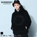 バーバリー BURBERRY パーカー フリース ボア メンズ 黒 クロ プルオーバー ブランド 大きいサイズあり 黒 刺繍 ロゴ BB8062559