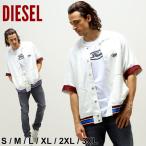 ディーゼル メンズ スウェット シャツ DIESEL ライン 半袖 ブランド 男性 ロゴ ボタン DSA03661LCAM