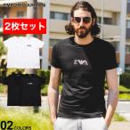 ショッピングイタリア 【EC限定】 アルマーニ メンズ Tシャツ 半袖 エンポリオアルマーニ EMPORIO ARMANI ブランド インナー 2枚セット シャツ ロゴ EAU111267CC715