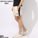 EMPORIO ARMANI EA7 (エンポリオ アルマーニ) パネル切替 ロゴ ジッパーポケット付き ショートパンツ EA73DPS58PJLIZ